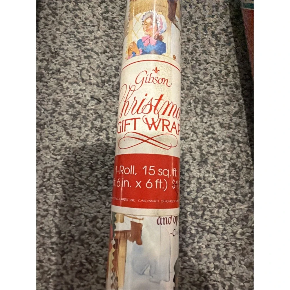 Vtg Christmas Wrapping Paper Rolls Lot 7 New Sealed Cleo, Norcross, Gibson, Hugg